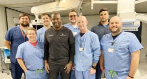 BURKE Dr. Kendall Griffith and team following the first pacemaker procedure in the Cath Lab at Burke Health.